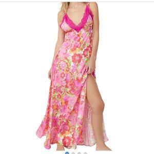 Free People Pink Floral Maxi Dress
